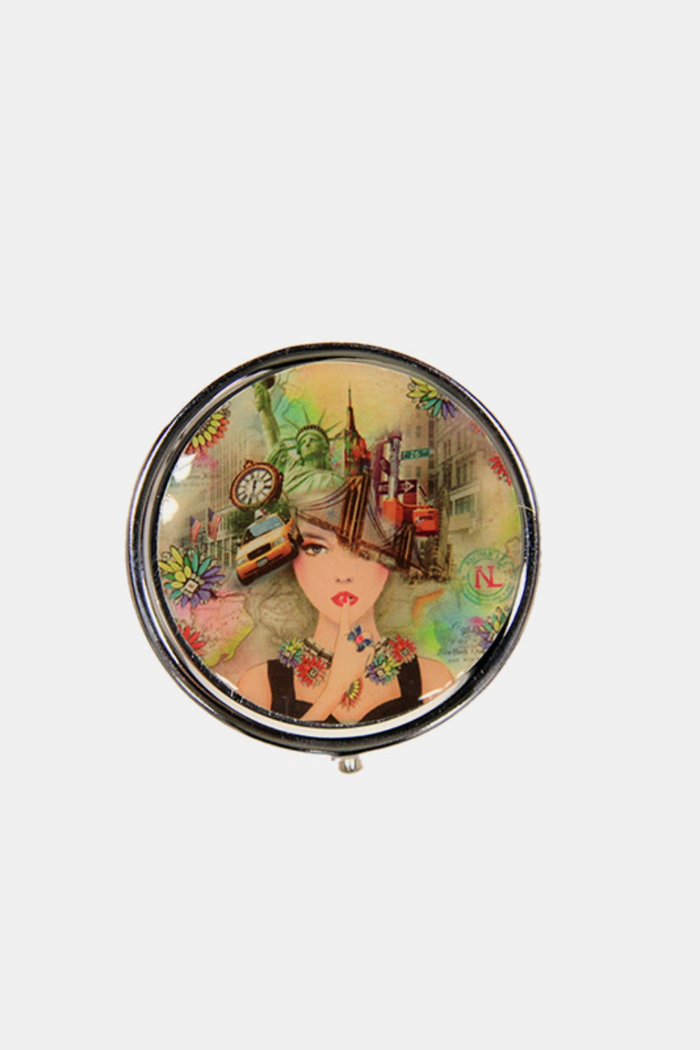 Nicole Lee® Metallic Circular Large Pill Case