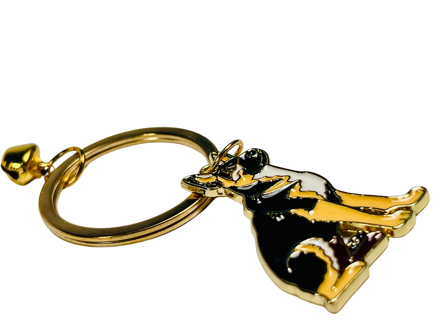 German Shepherd Gold Keychain