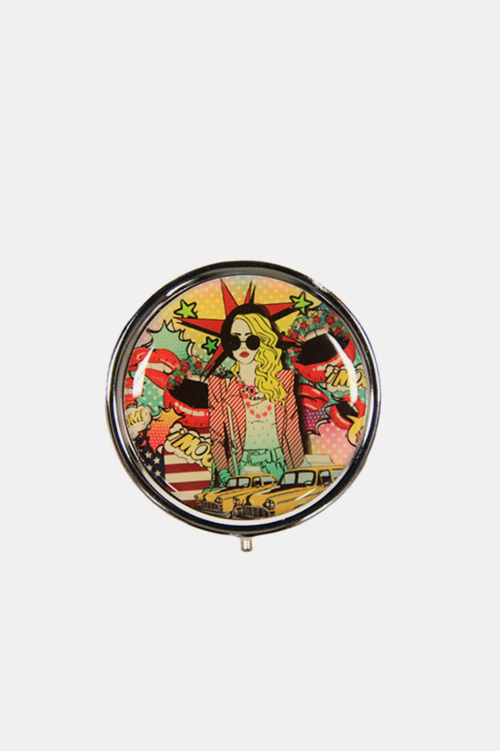 Nicole Lee® Metallic Circular Large Pill Case