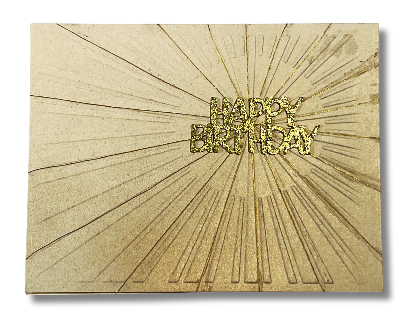 HAPPY BIRTHDAY Sparkle Gold Card