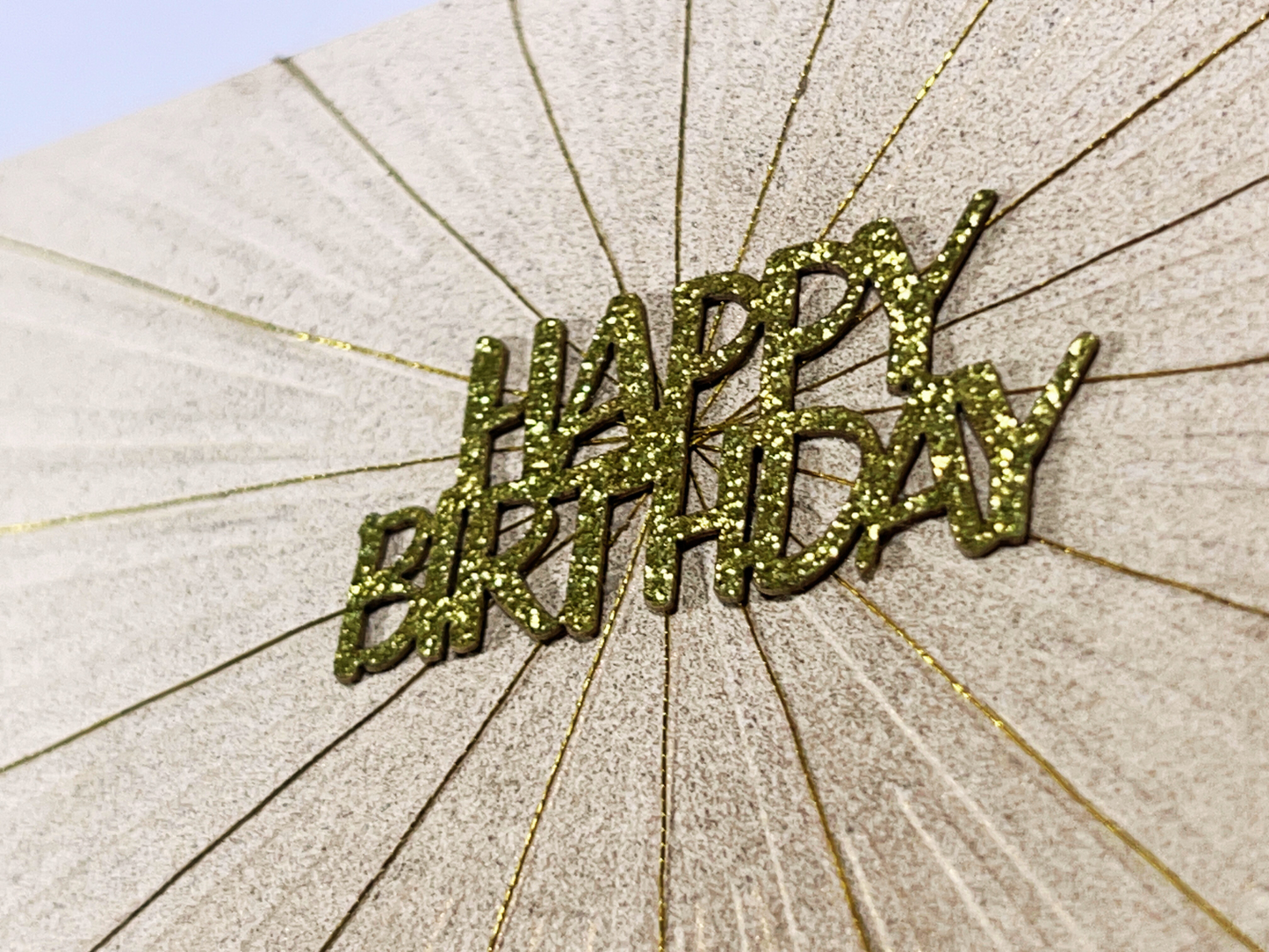 HAPPY BIRTHDAY Sparkle Gold Card