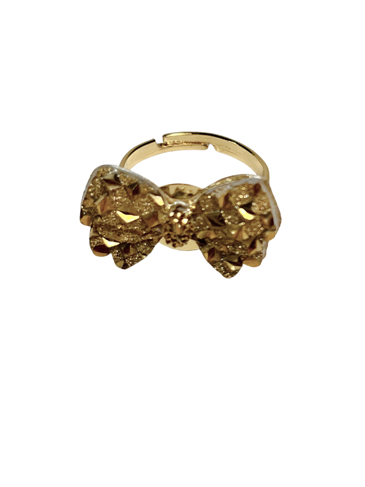 Sparkling Bowtie/Heart Rings Set