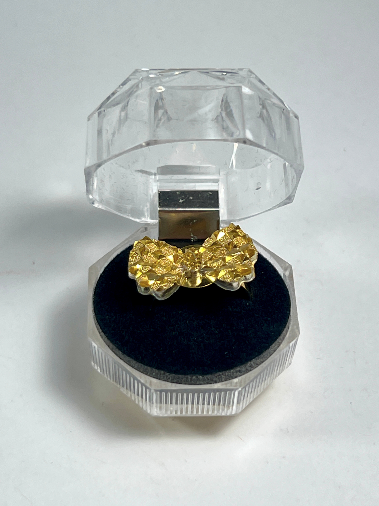 Sparkling Bowtie/Heart Rings Set