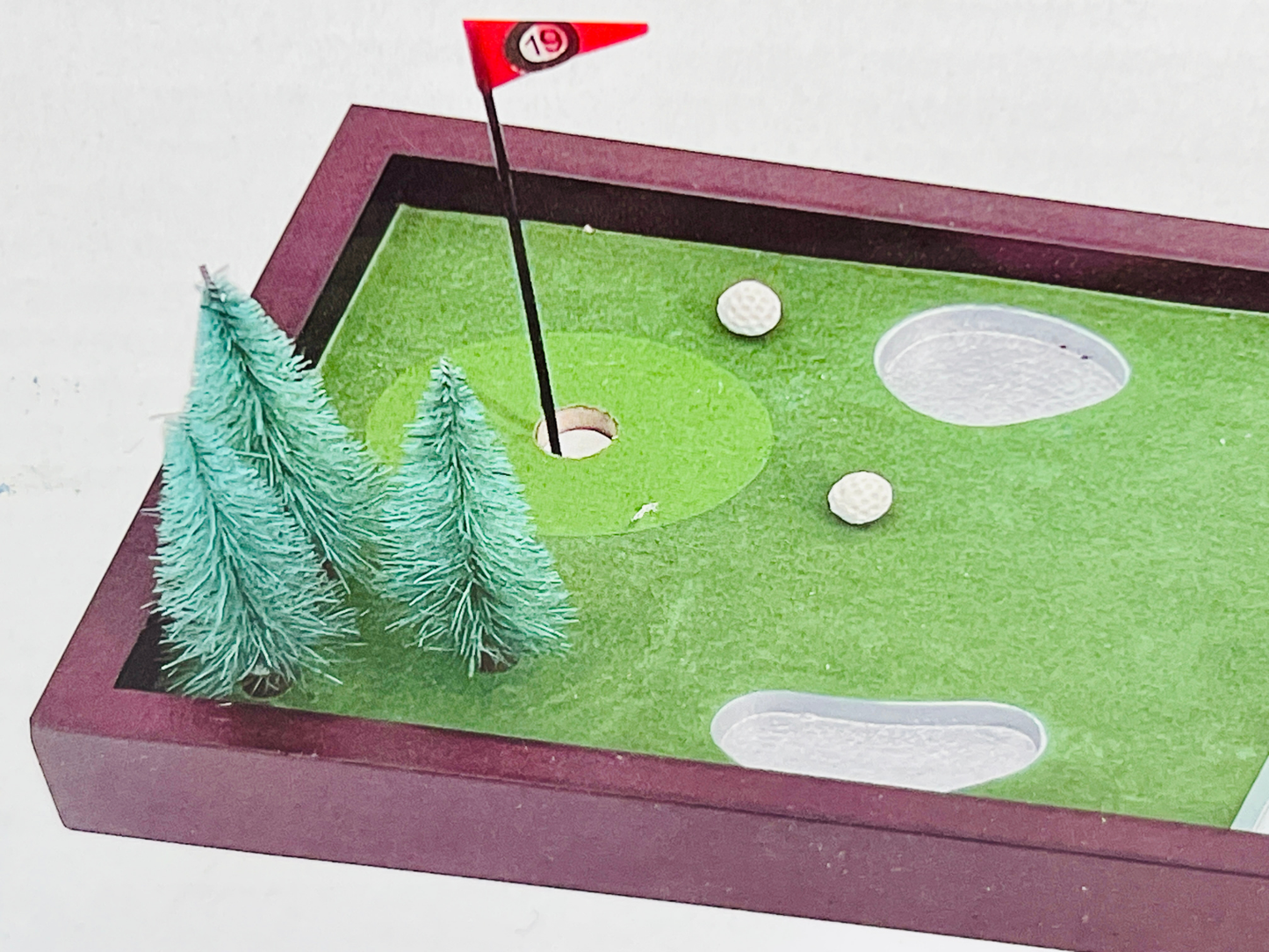 Wooden Tabletop Golf Game