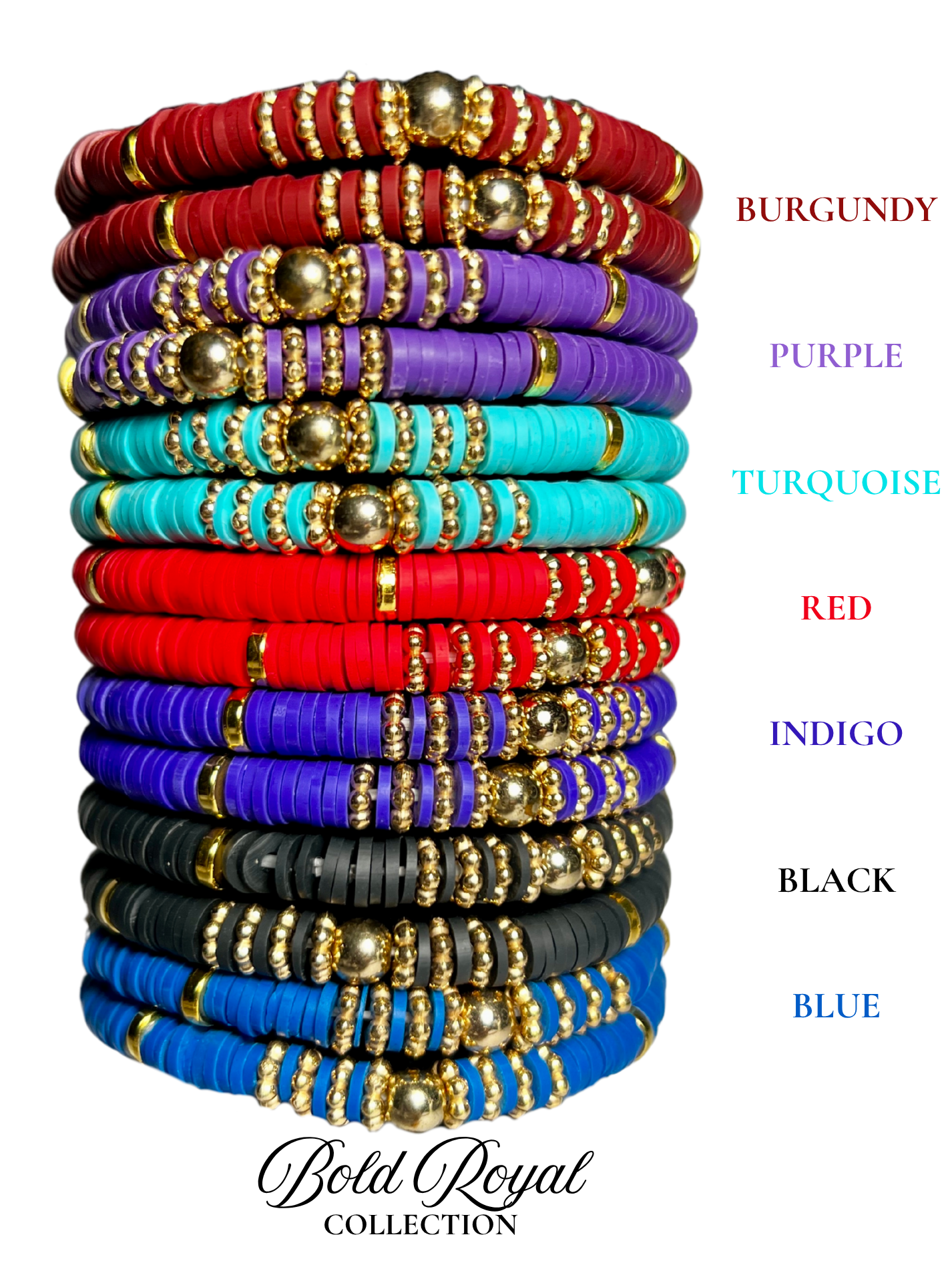 The Luxe Gold & Clay Bead Bracelet