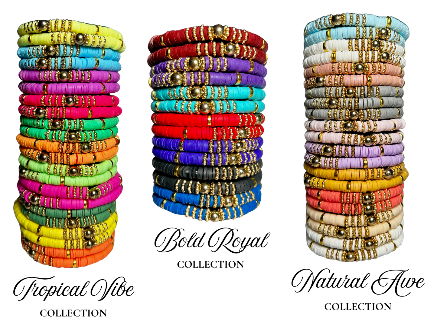 The Luxe Gold & Clay Bead Bracelet