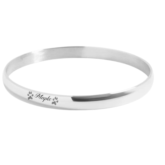 18K Gold Solid Bangle