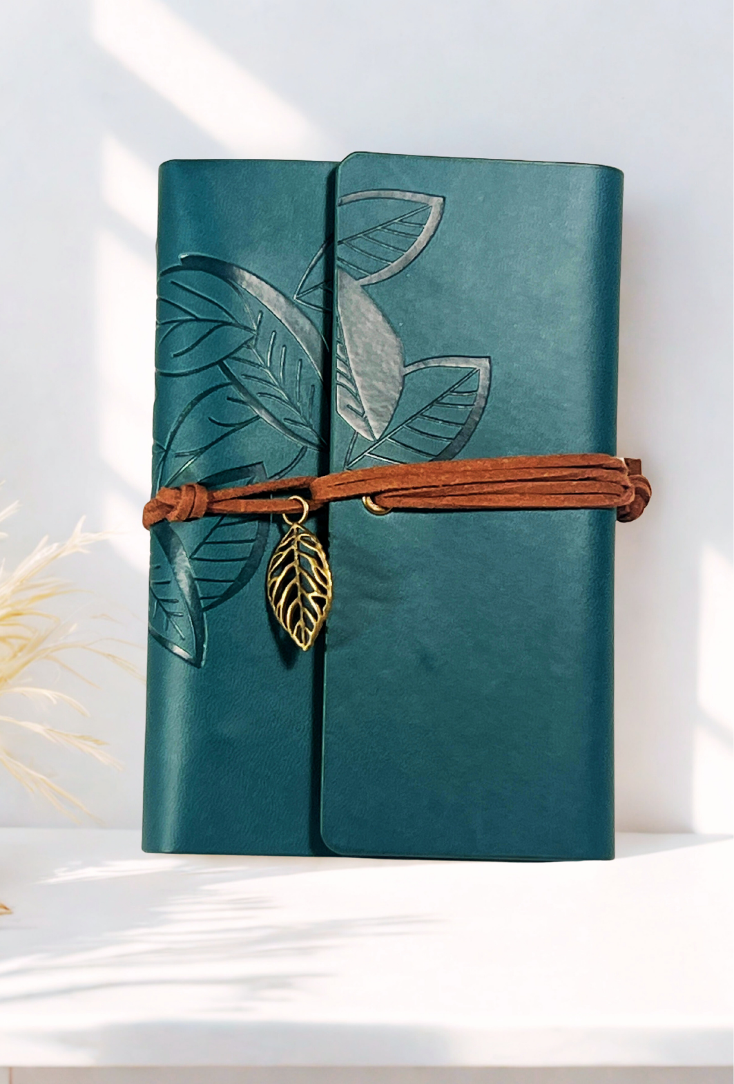 Faux Leather Green Wrapped Notebook