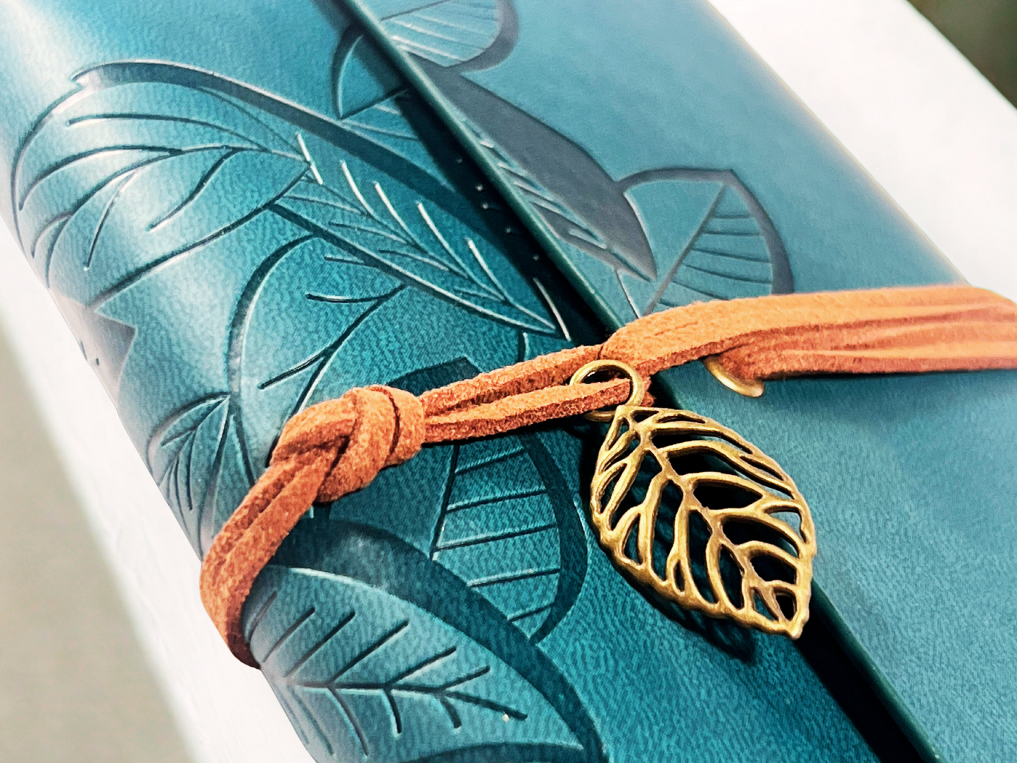 Faux Leather Green Wrapped Notebook