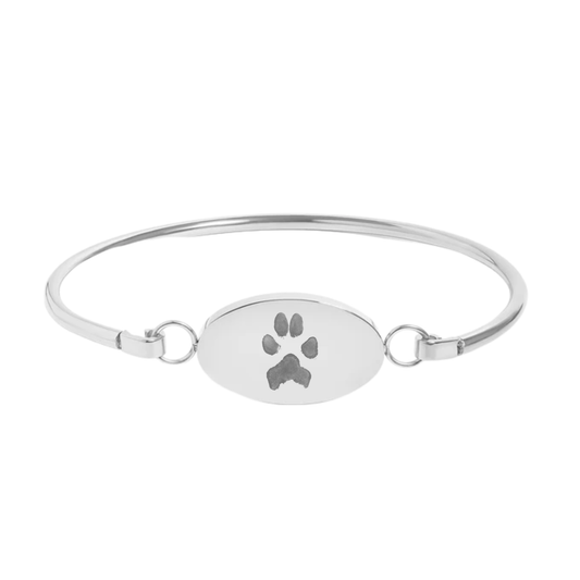 18K Gold Oval Cuff Bracelet