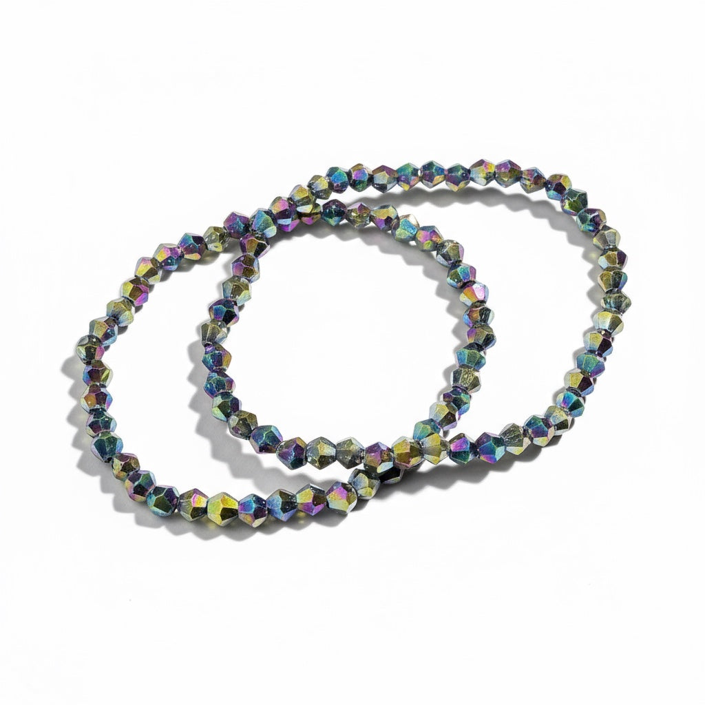 Rainbow Onyx Beaded Bracelets Set (2 pcs.)