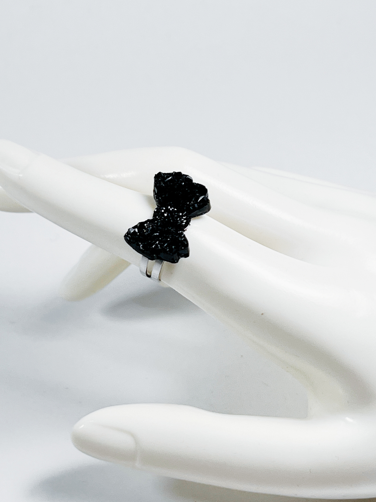 Sparkling Bowtie/Heart Rings Set