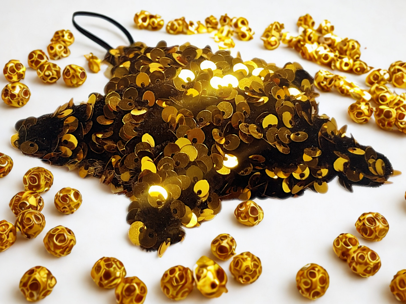 Gold Sequin Star Ornament