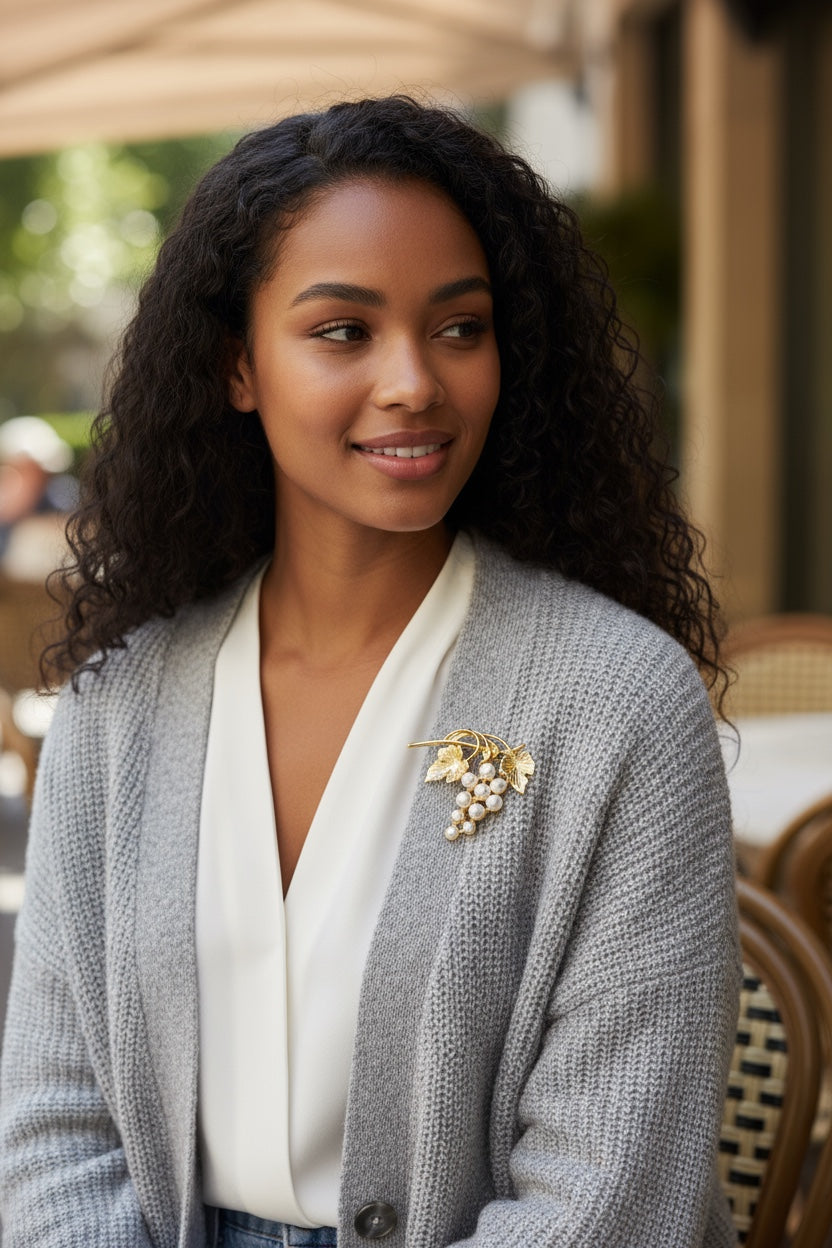 Napa Vineyard Grape Brooches