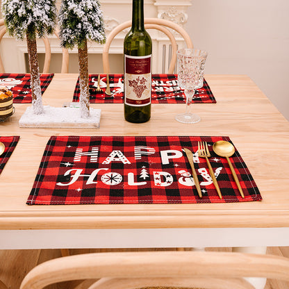 Plaid Holiday Placemats, 2 pieces