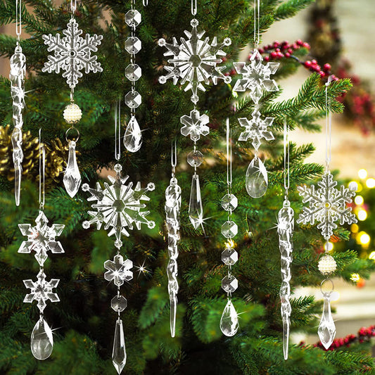 Acrylic Icicle Ornaments, 10 pieces