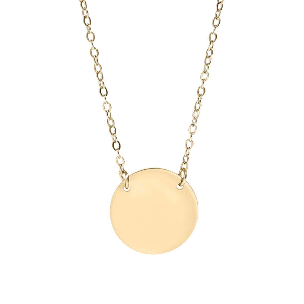 18K Gold circle  necklace