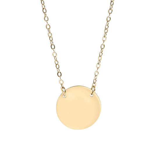 18K Gold circle  necklace