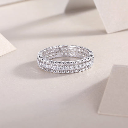 The Celestial Halo Moissanite Ring