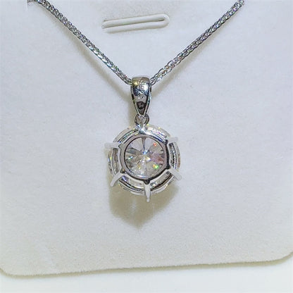 10 Carat Moissanite Solitaire Pendant Necklace
