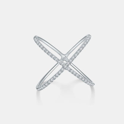 The Allure Crisscross Moissanite Ring