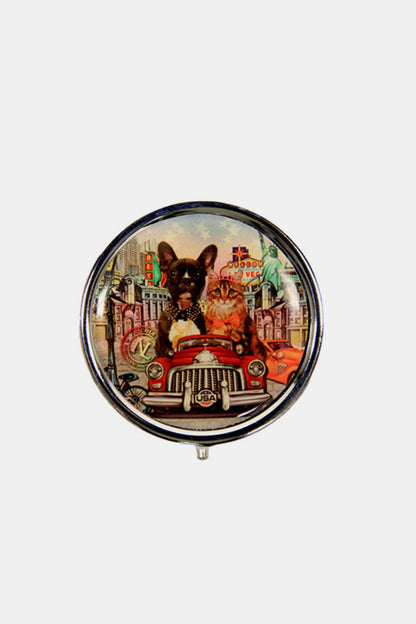 Nicole Lee® Metallic Circular Large Pill Case