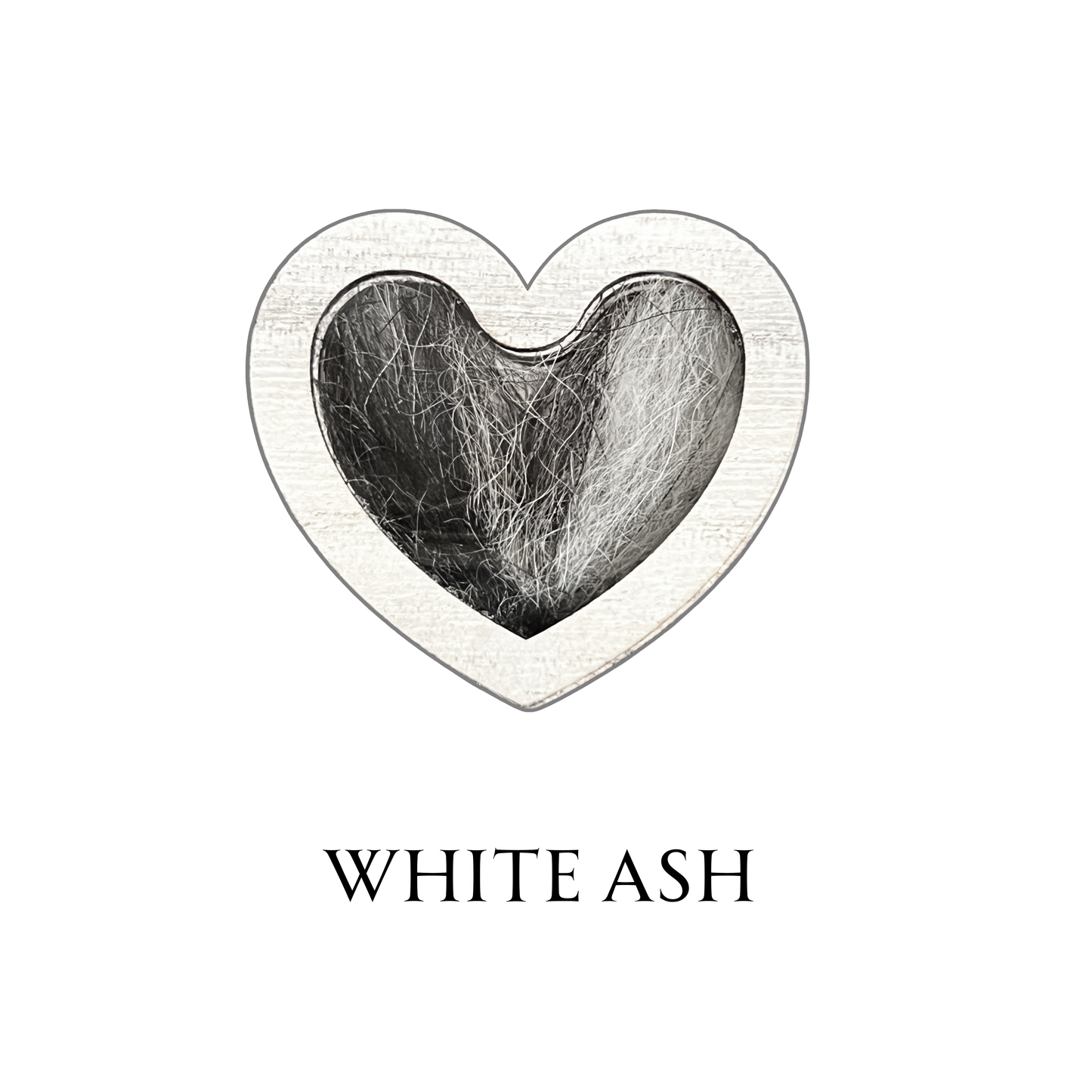 Hand-made Wooden Heart Fur Keepsake