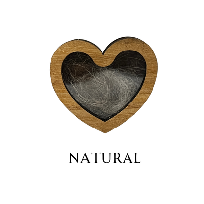 Hand-made Wooden Heart Fur Keepsake