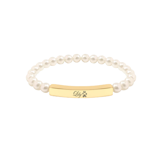 18K Gold Curved Bar Bracelet