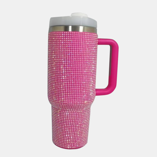 The Glitzy Rhinestone Tumbler with Straw
