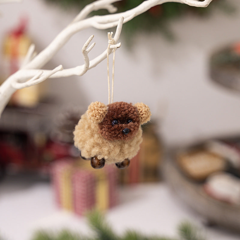 Fuzzy Puppy Ornament, 2 pack