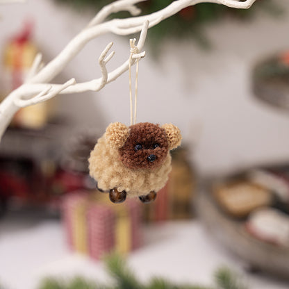 Fuzzy Puppy Ornament, 2 pack