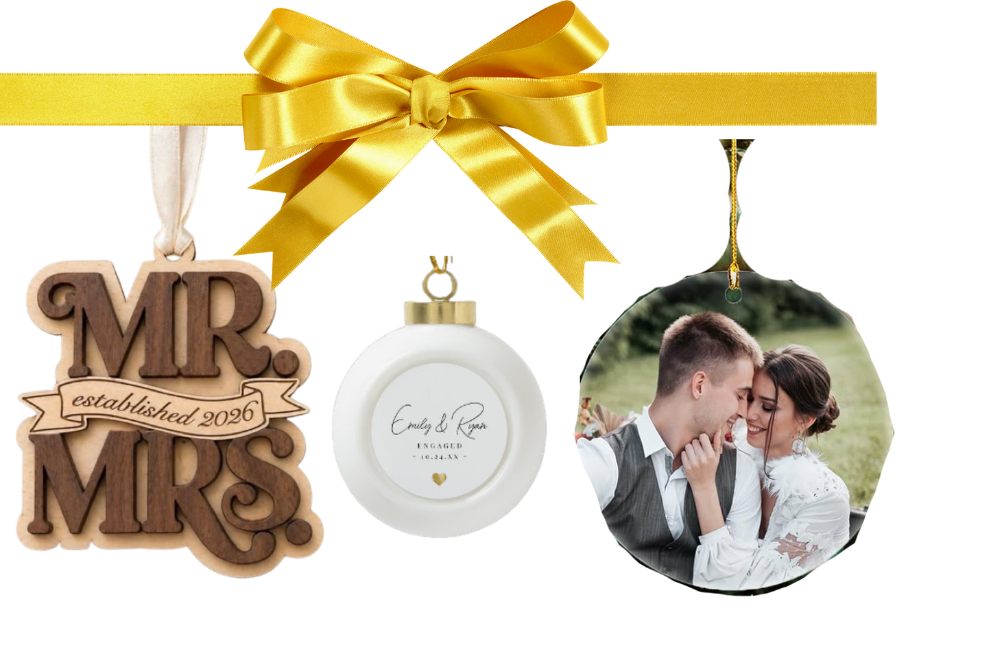 Couple's First Christmas Ornament Set