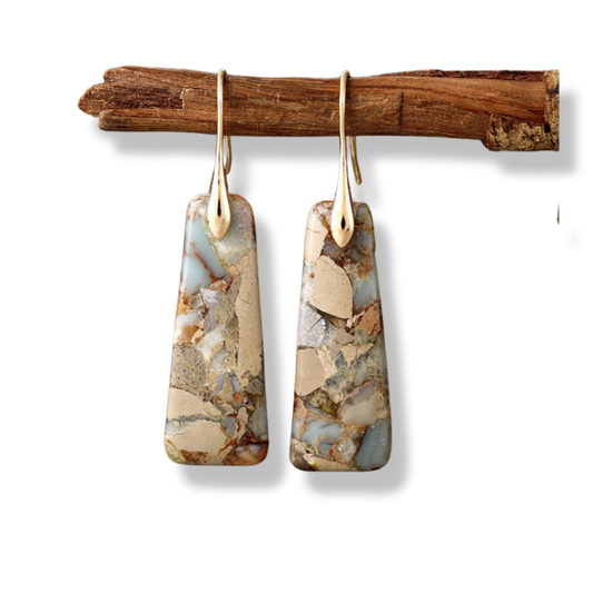 Natural Earth Stone Earrings