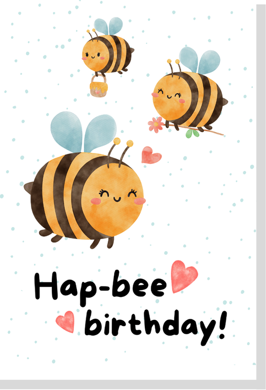 Hap-bee Birthday Card