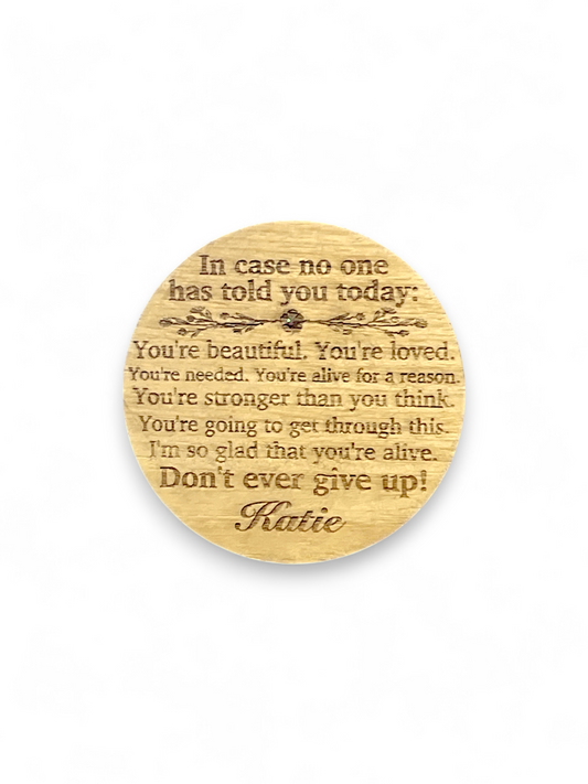 Personalized Wooden Encouragement Magnet