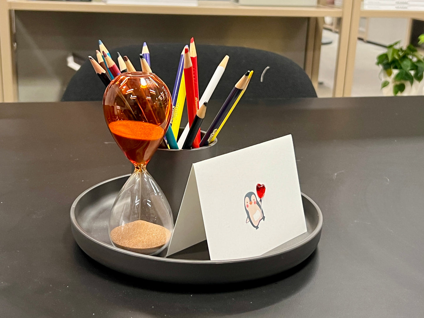 3D Heart Penguin Mini Card