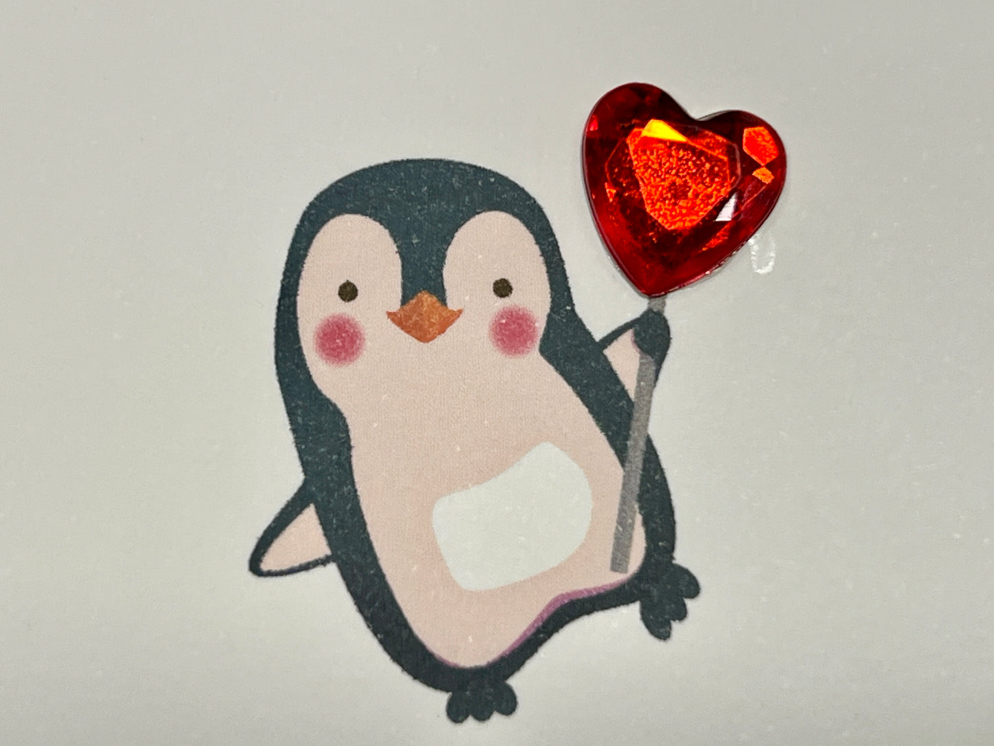 3D Heart Penguin Mini Card