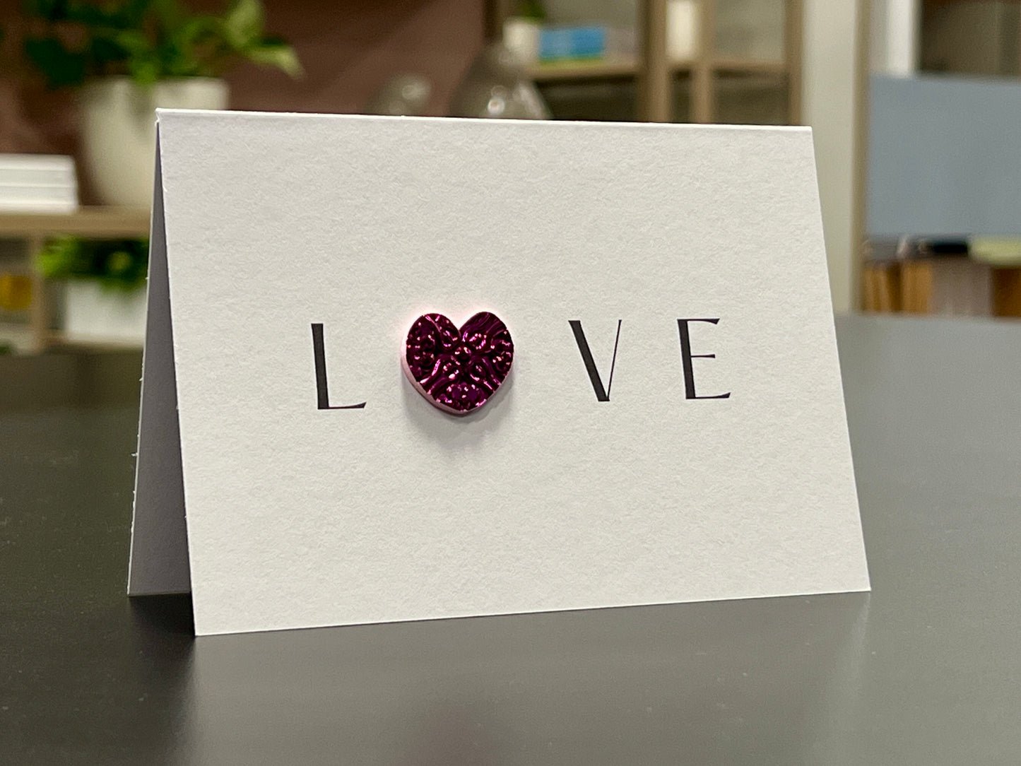 3D Heart LOVE Mini Card