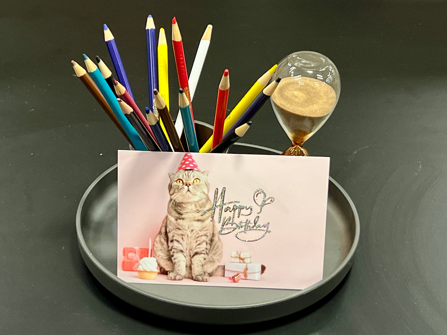 Glitter Kitty HAPPY BIRTHDAY Postcard