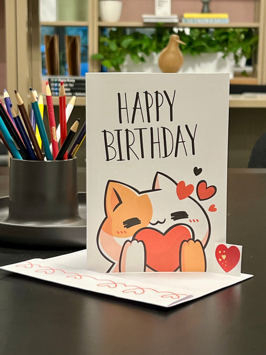 Feline Love HAPPY BIRTHDAY Card