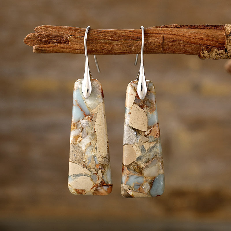 Natural Earth Stone Earrings