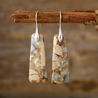 Natural Earth Stone Earrings