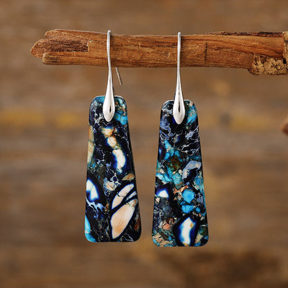 Natural Earth Stone Earrings