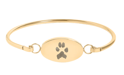 18K Gold Oval Cuff Bracelet