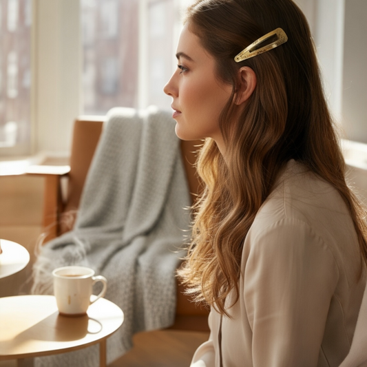 Luxe Golden Hair Clips Set (4 pcs.)