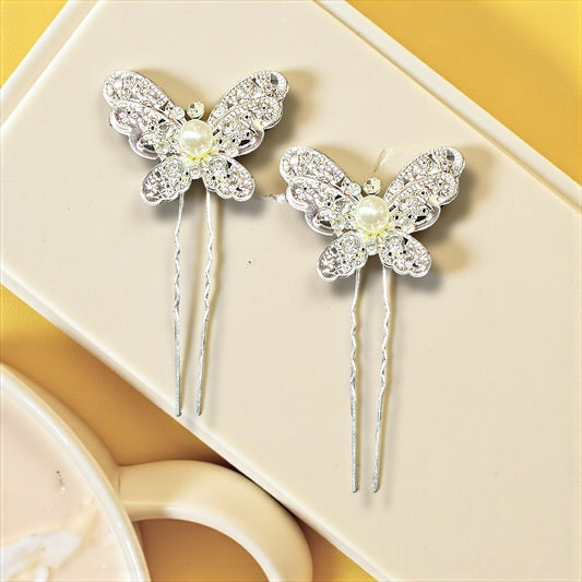 Elegant Butterfly Hair Pins (2 pcs.)