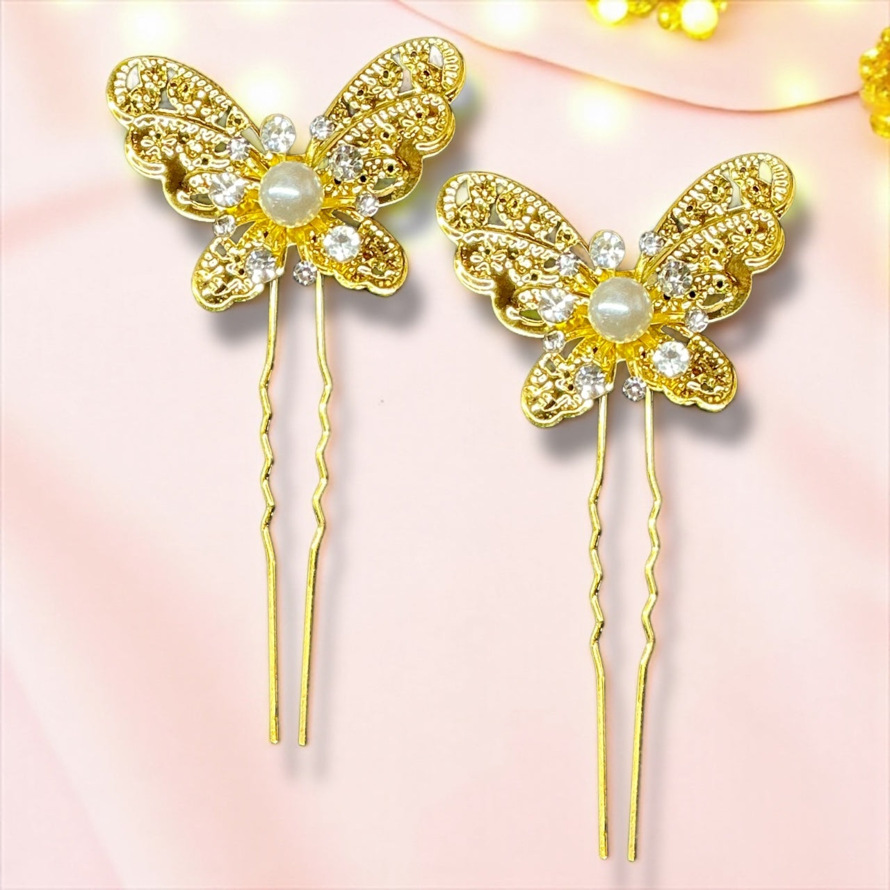 Elegant Butterfly Hair Pins (2 pcs.)