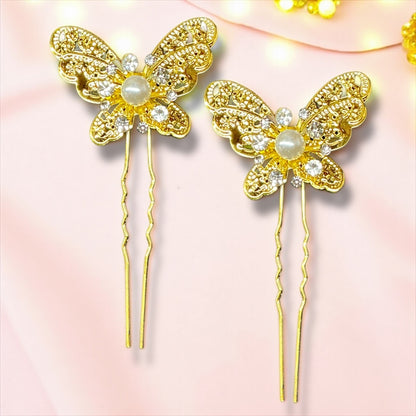 Elegant Butterfly Hair Pins (2 pcs.)