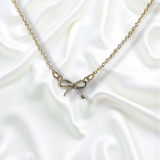 Golden Bowtie Necklace